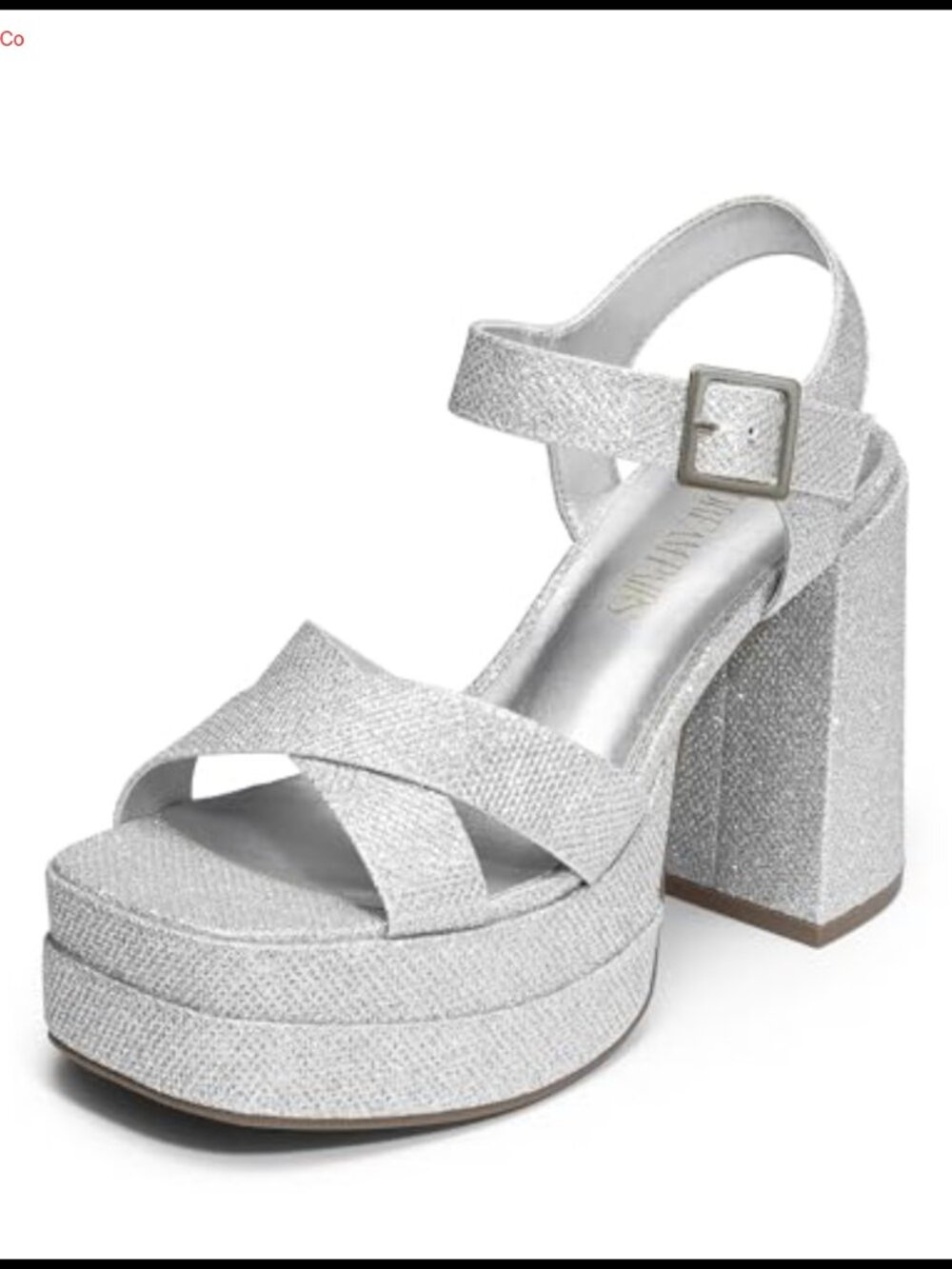 Women's Platform Chunky Heel Sandals with Square Toe & Ankle Strap